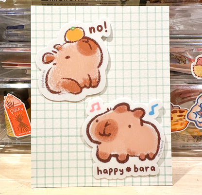 Capybara Vinyl Sticker - Happybara