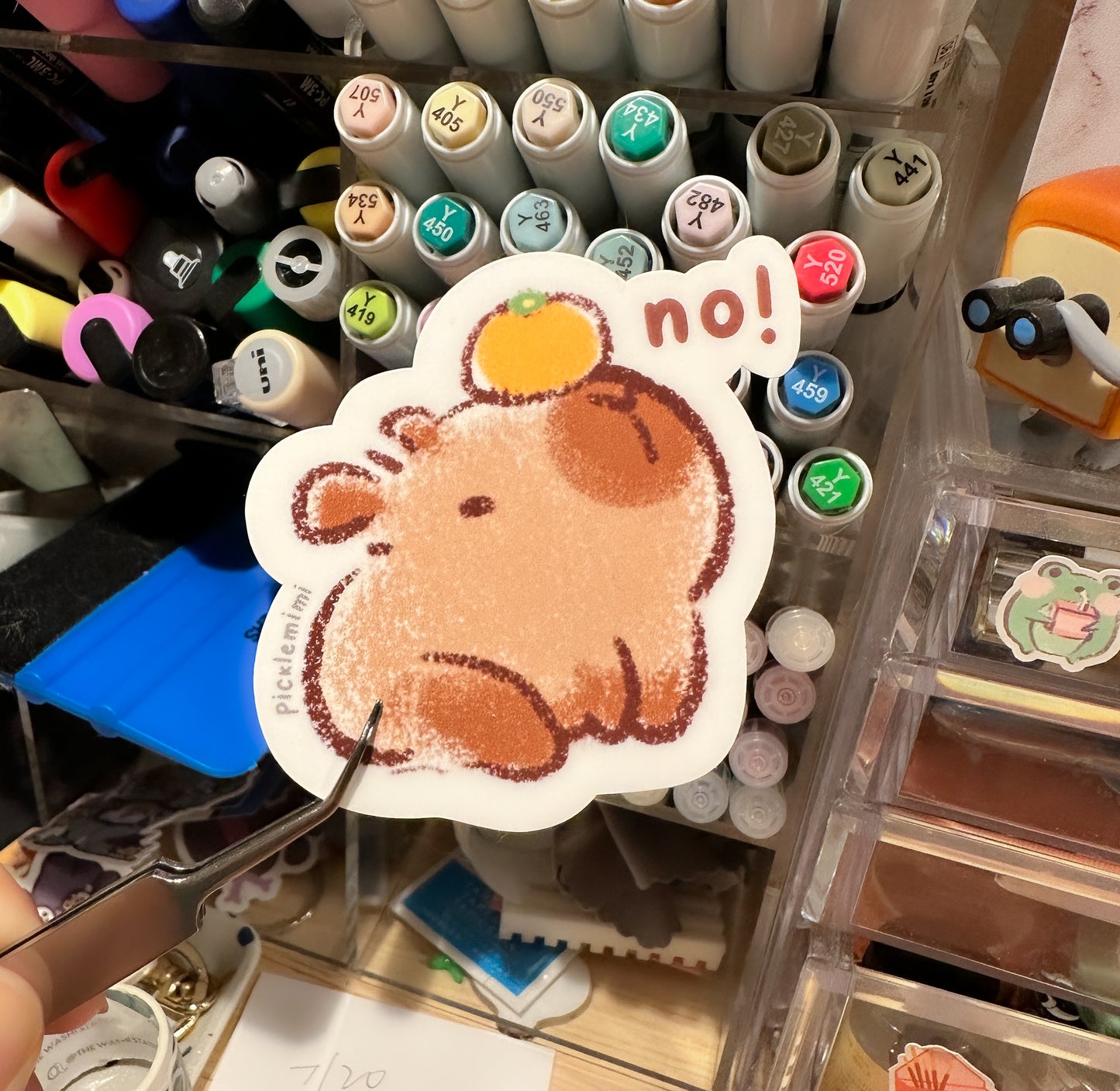 Capybara Vinyl Sticker - No