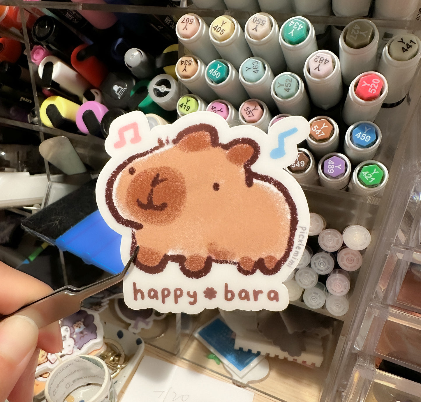 Capybara Vinyl Sticker - Happybara