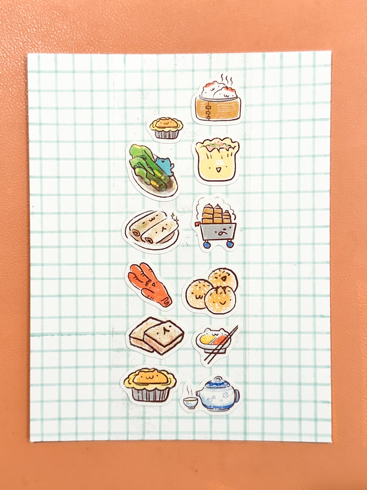 Dim Sum Mini Sticker Sheet- Textured