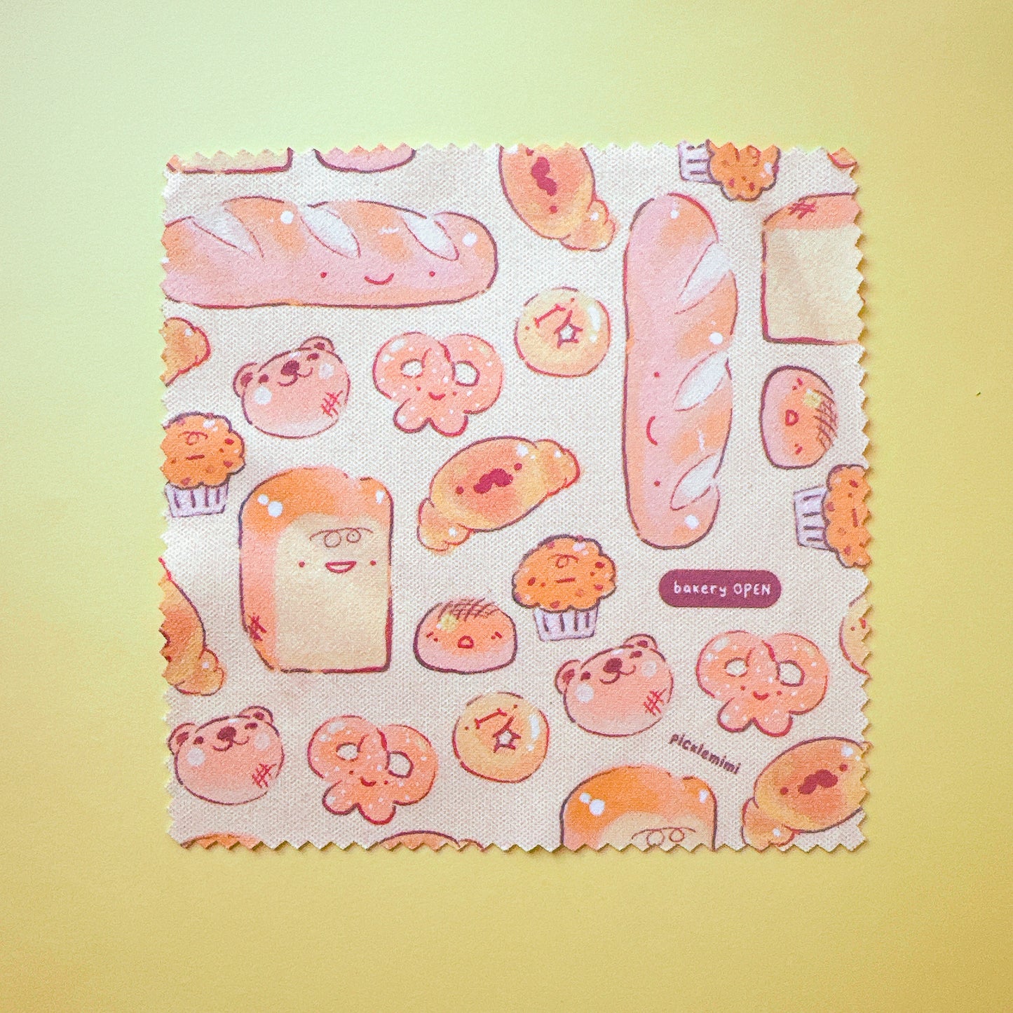 Bread Friends Microfiber Cleaning Cloth for Glasses & Screens