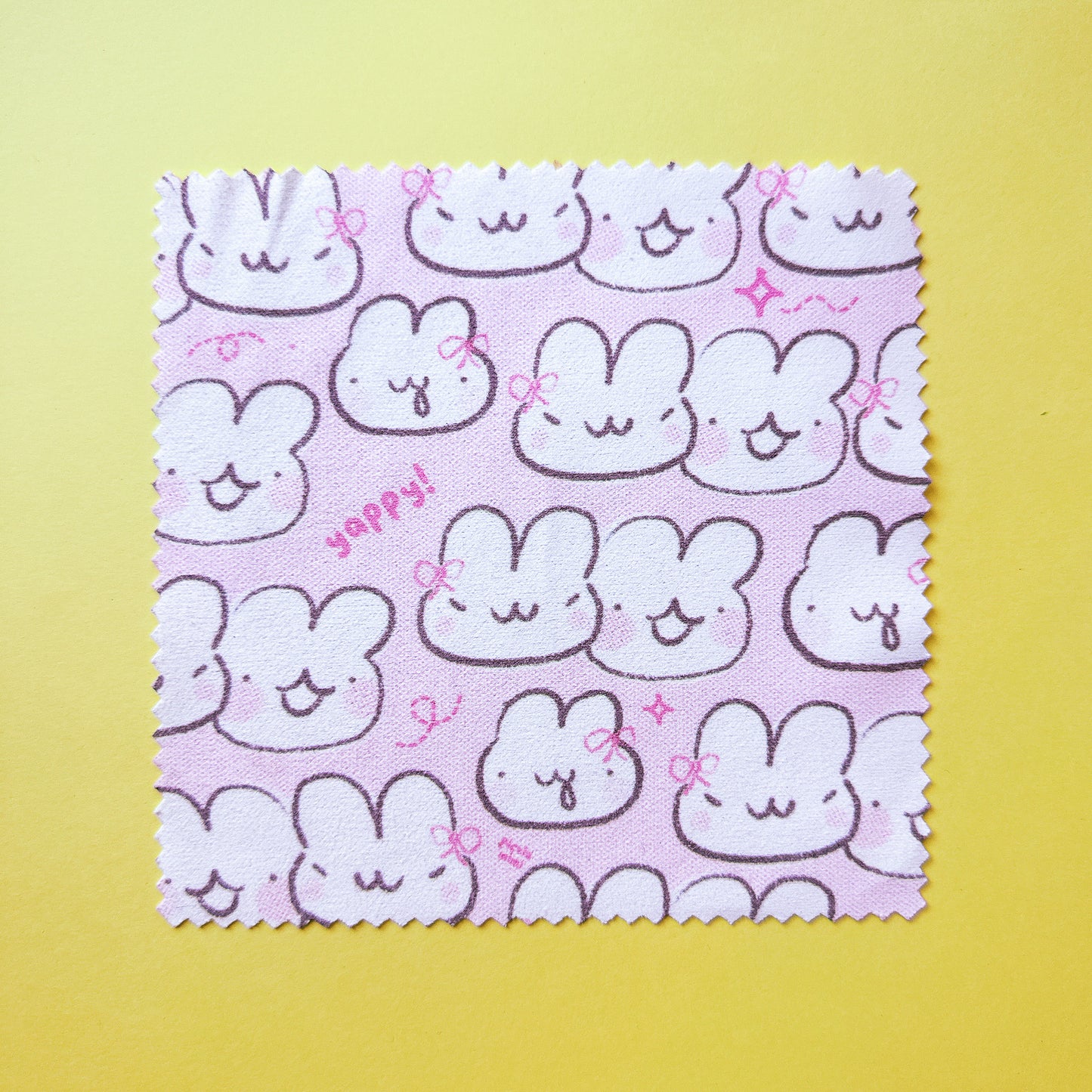 Pink Bunny Microfiber Cleaning Cloth for Glasses & Screens