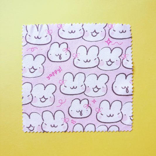 Pink Bunny Microfiber Cleaning Cloth for Glasses & Screens