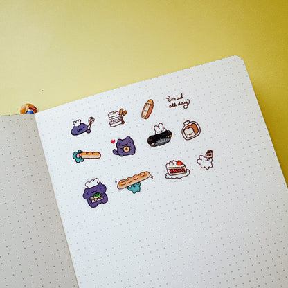 Bread All Day Clear Sticker Sheet