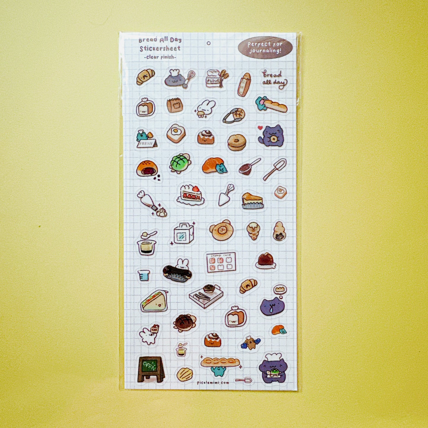 Bread All Day Clear Sticker Sheet