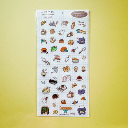 Bread All Day Clear Sticker Sheet