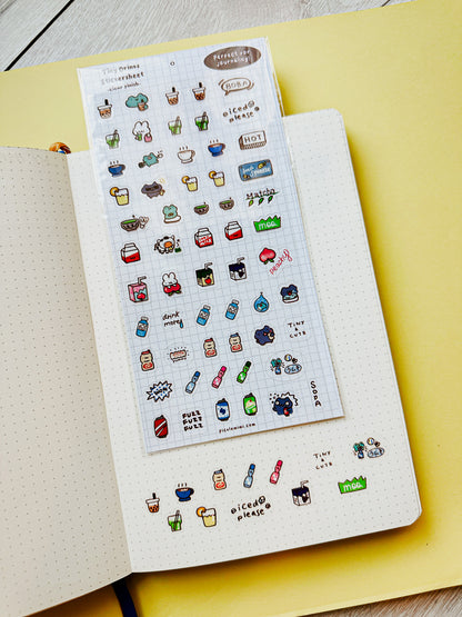 Tiny Drink Clear Sticker Sheet