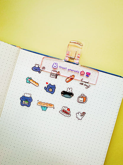 Foodie Self-care Journal Clips/ Assorted design
