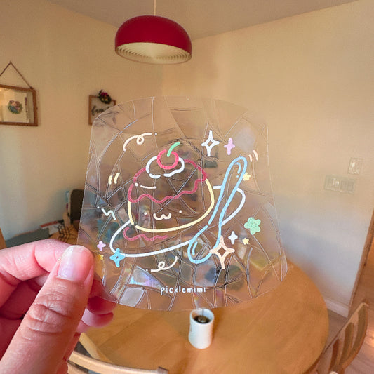 Pudding Flan Sun-catcher Window Cling [Preorder]