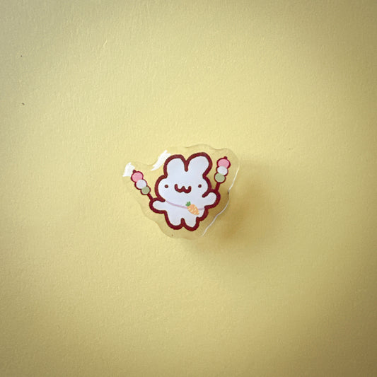 Dango Bunny Acrylic Pin