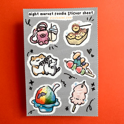 Night Market Foodie Sticker Sheet