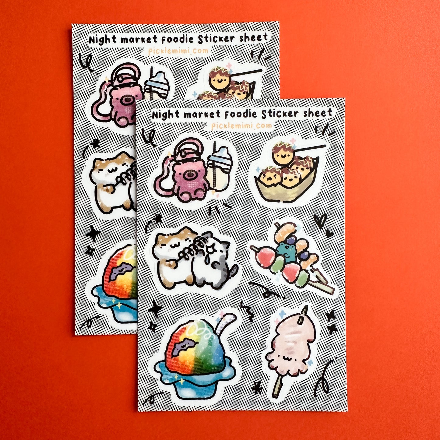 Night Market Foodie Sticker Sheet