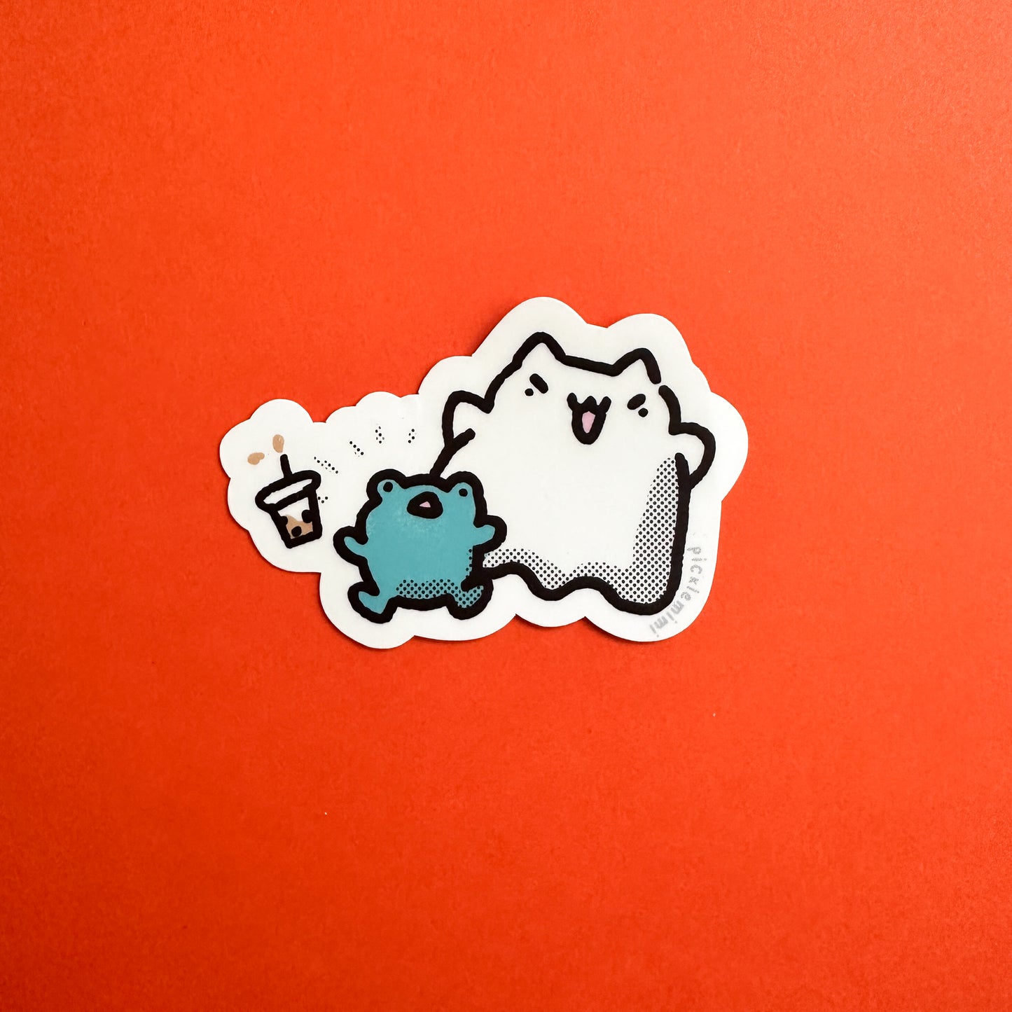 Ghost Kitty Boo Boba Sticker