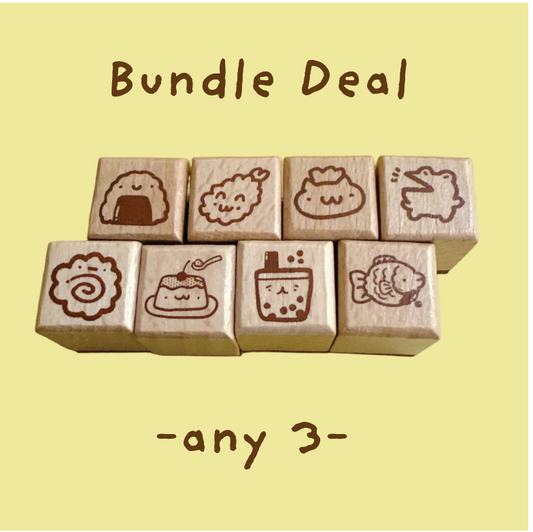 Foodie Mini Wooden Stamps Bundles