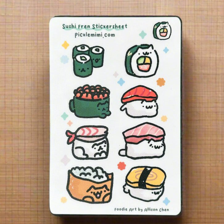 sushi stickers japanese food