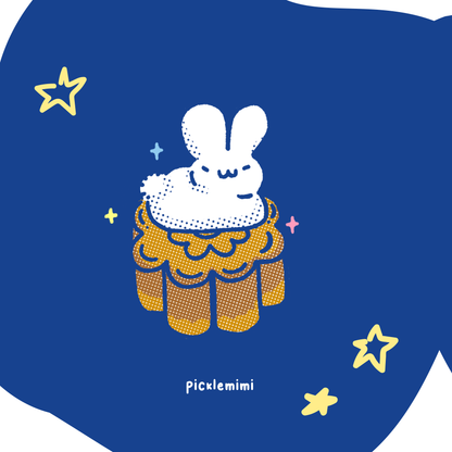 Moon Festival Bunny Stickers - Glow in dark