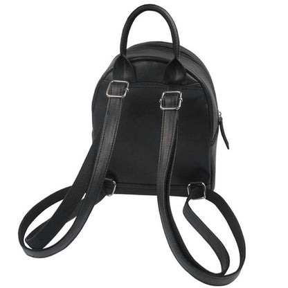 Faux Leather Mini Backpack - Green/Hot Pot