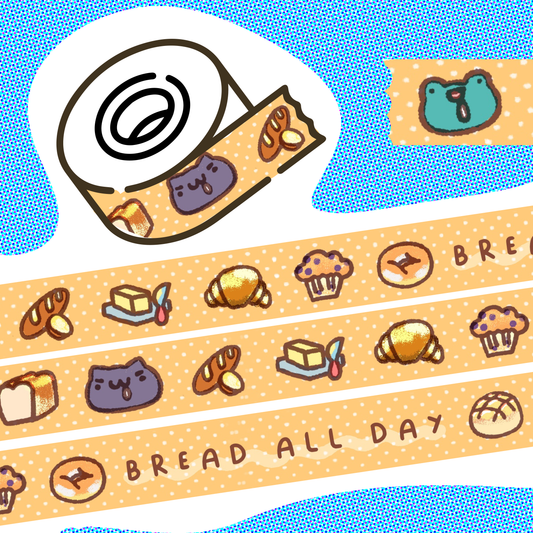 Bread All Day Washi Tape - 15mm