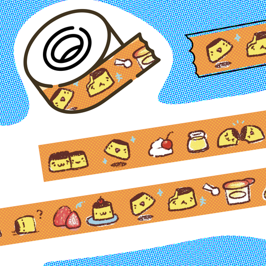 Flan Friend Washi Tape - 15mm