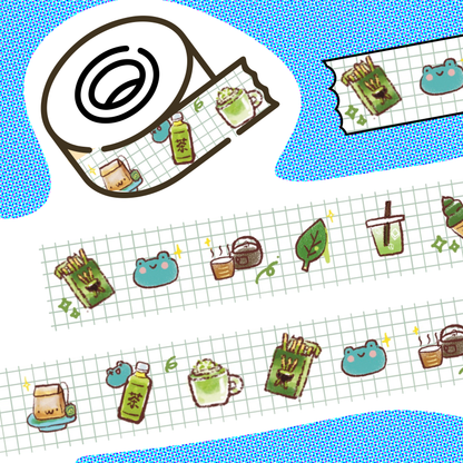 Green Tea Washi Tape - 15mm