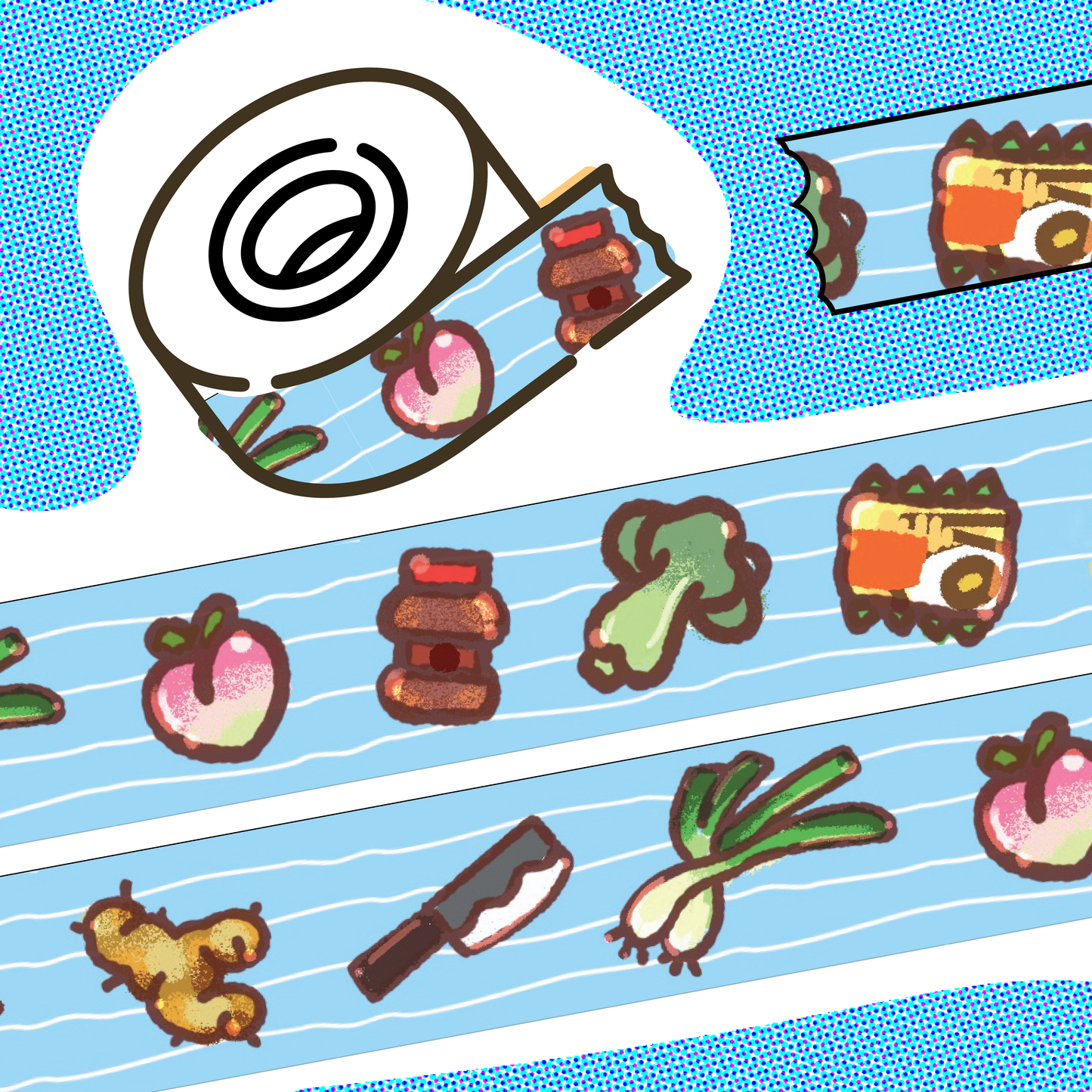 Asian Grocery Washi Tape - 15mm