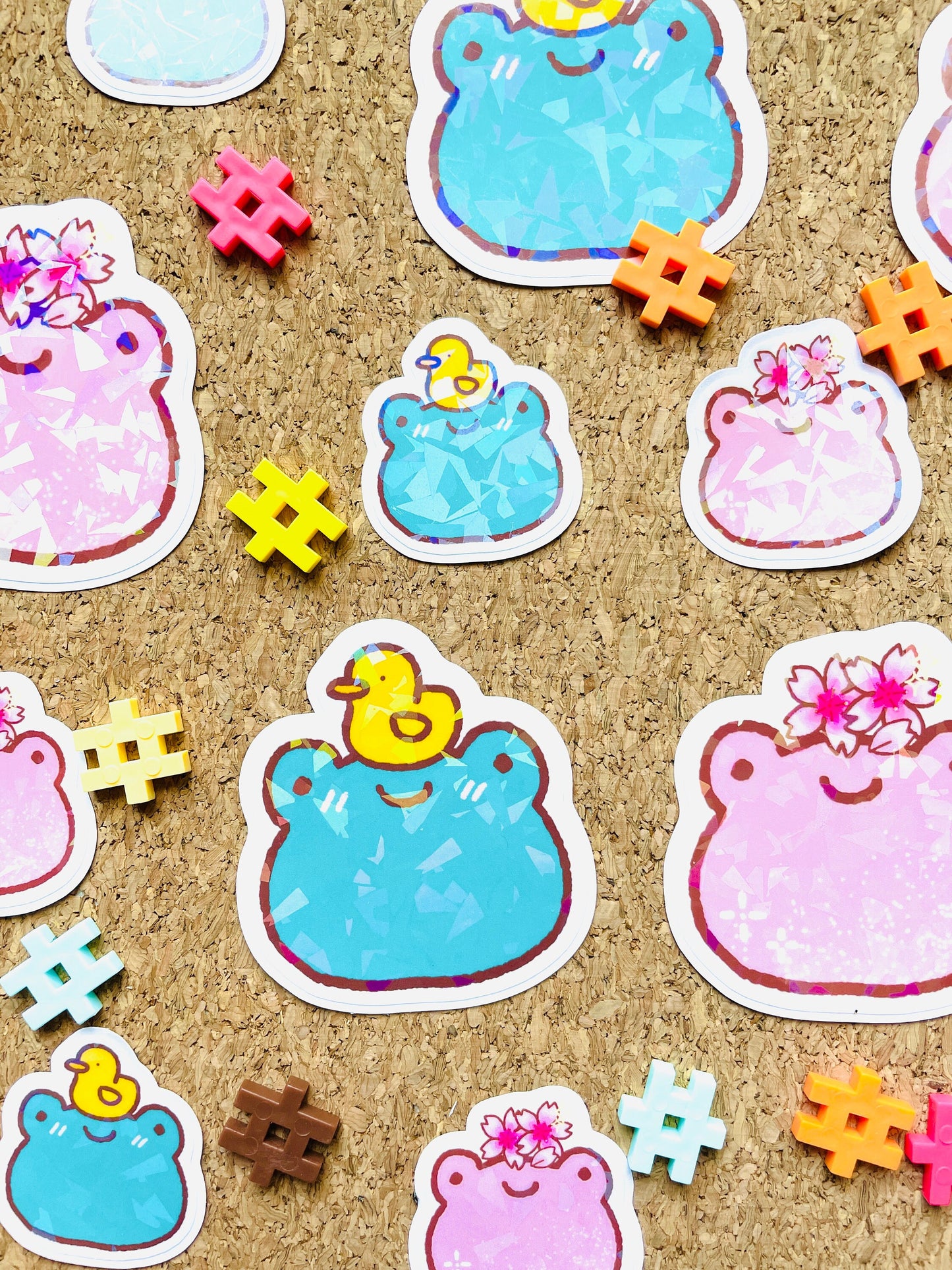 Duck Frog Holographic Vinyl Sticker
