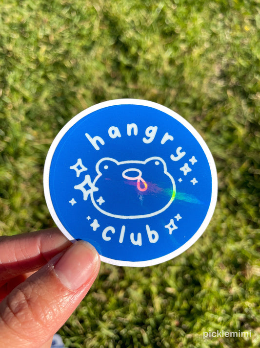Hangry Club Vinyl Sticker - Blue
