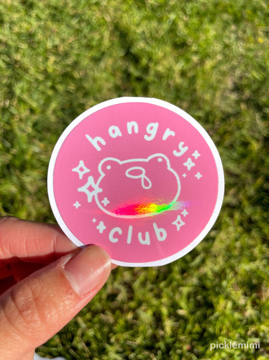 Hangry Club Vinyl Sticker - Pink