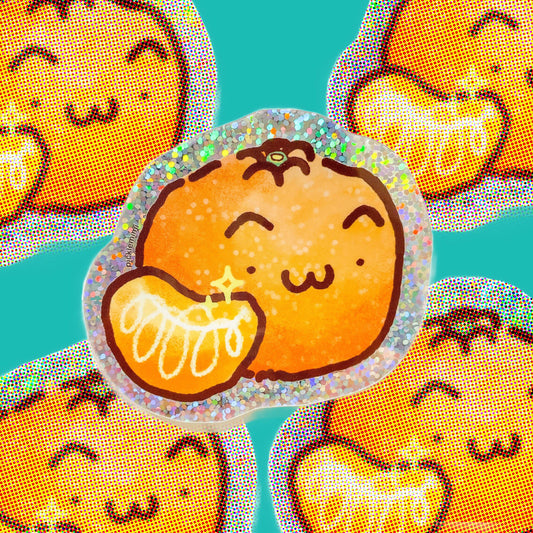 Mandarin Orange Vinyl Sticker