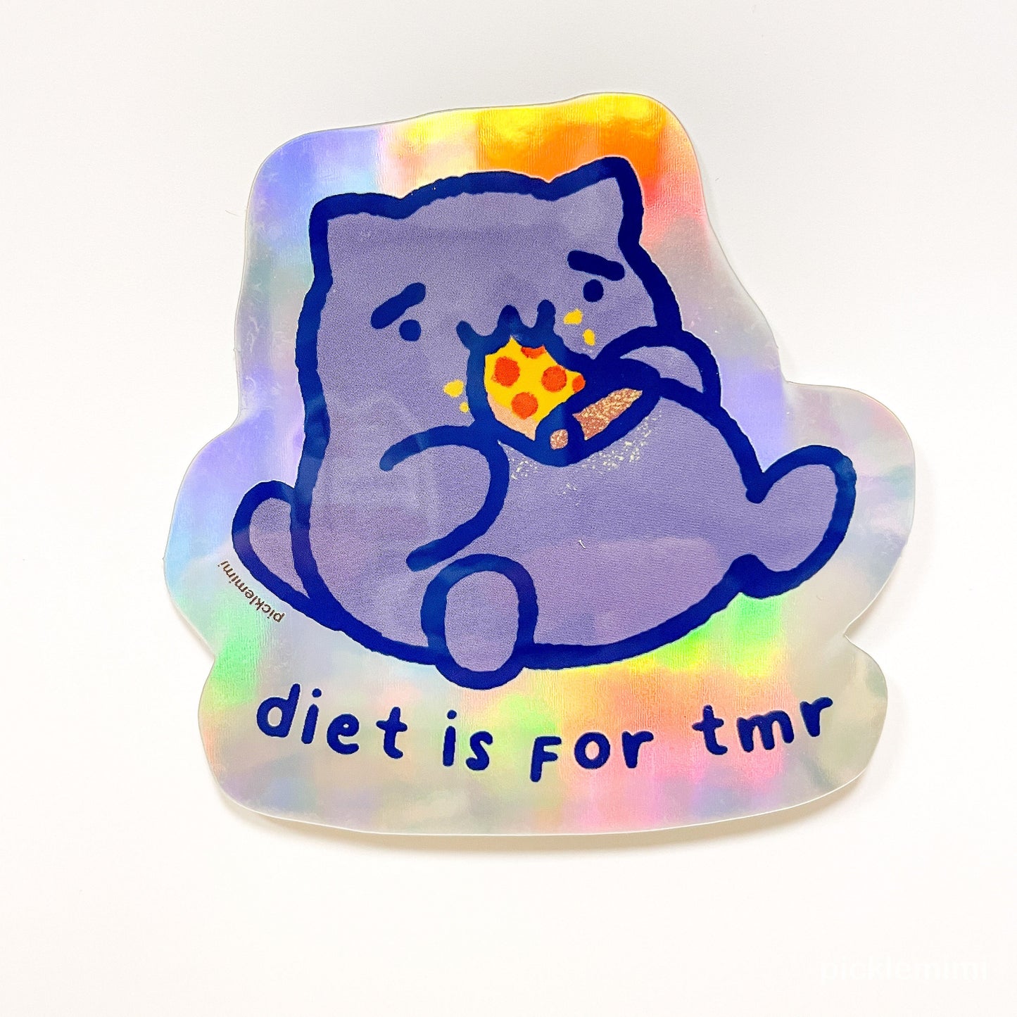 Diet is tmr Cat Vinyl Sticker