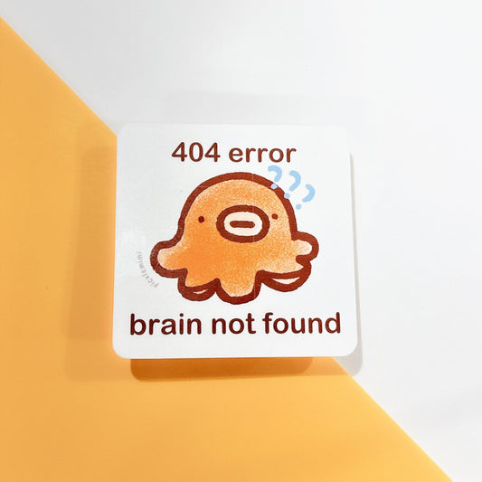 No Brain Octopus Vinyl Sticker