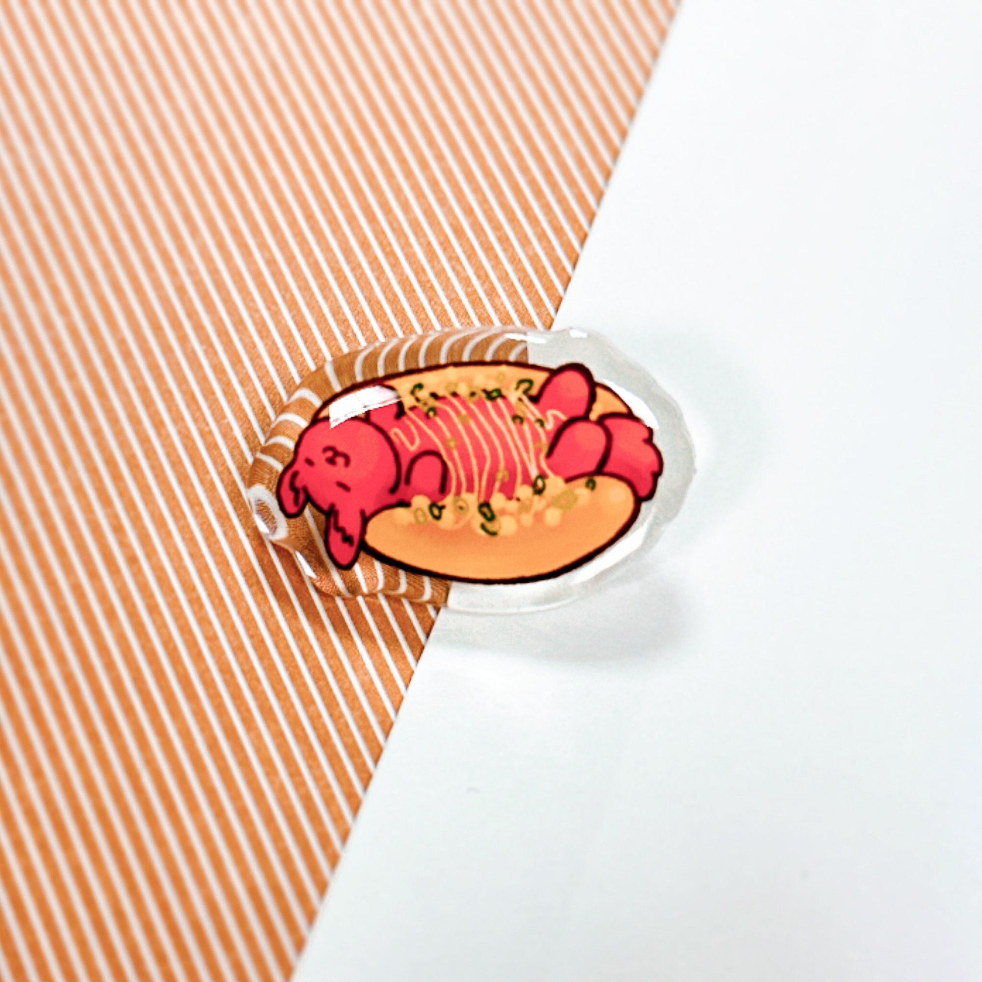 Cute Hot Dog Bun Relaxing Acrylic Pin