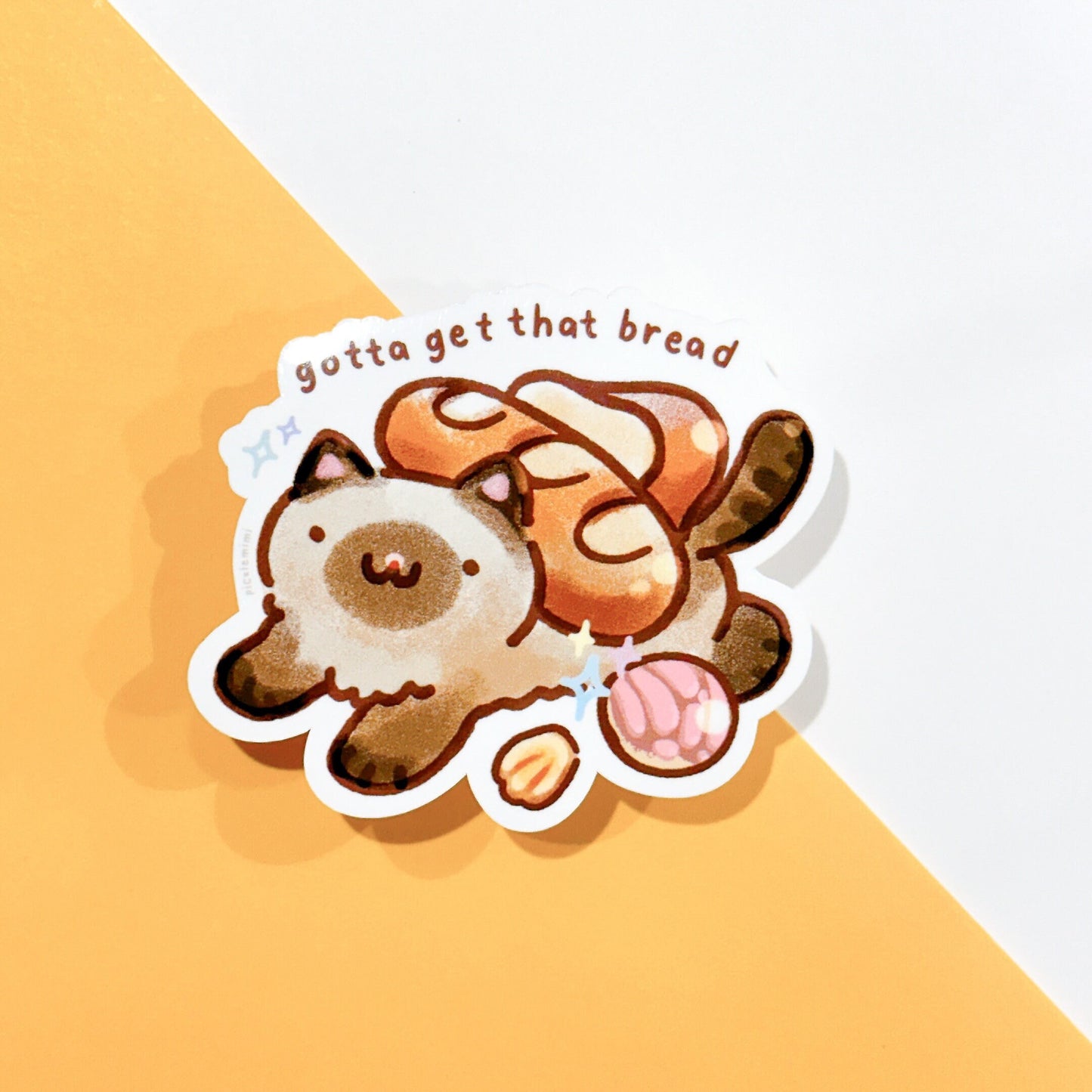 Siamese Cat Bread Sticker