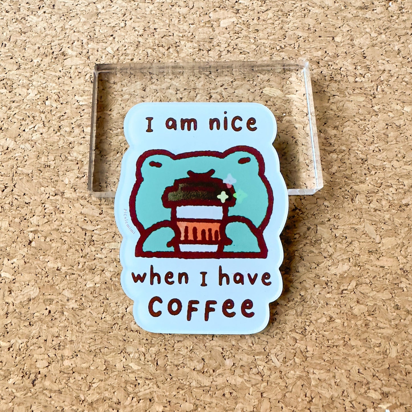 Coffee Frog Magnet