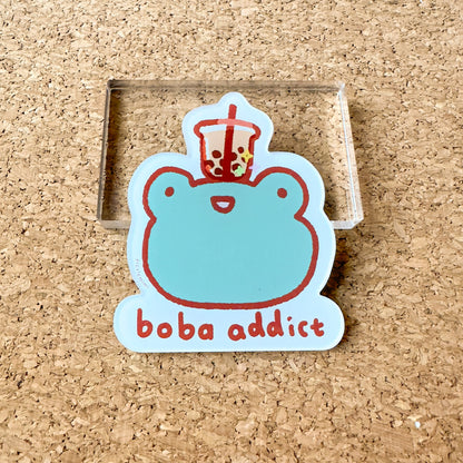 Boba Addict Frog Magnet